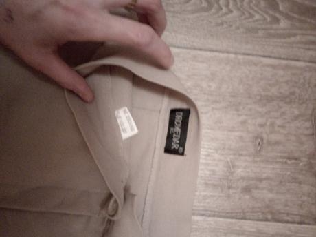 Bezove bavlnene elasticke zvonove nohavice xl top, dromedar,xl