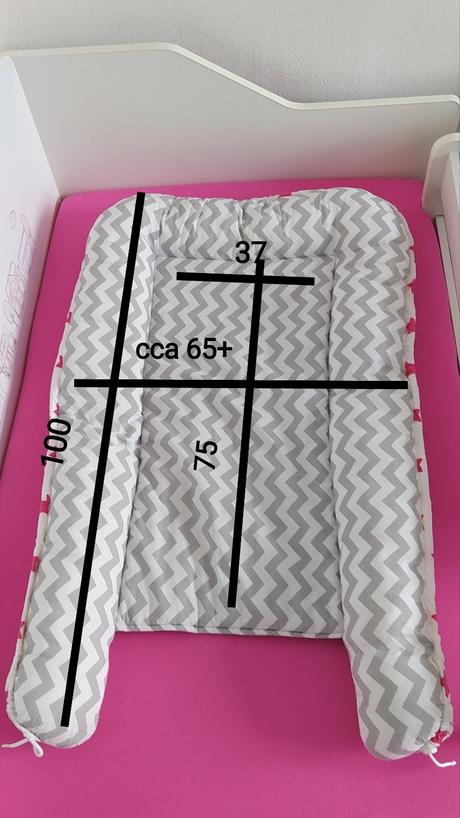 Hniezdo do postieľky, šírka (cm): 65,dĺžka (cm): 100