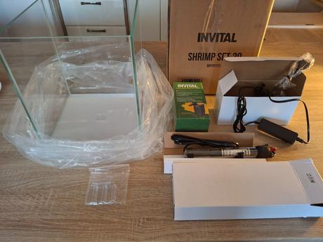 Nový akváriový set invital shrimp led 20 liter, 