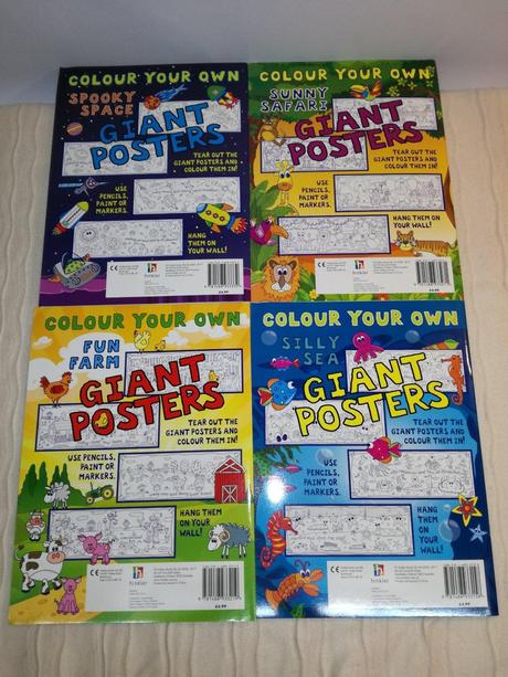 Hinkler colour your own giant posters x4,