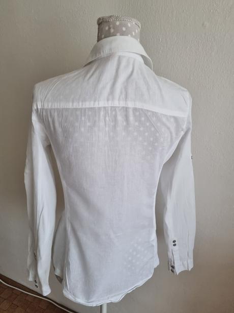 Biela elast.bluzka mango 38, mango,38