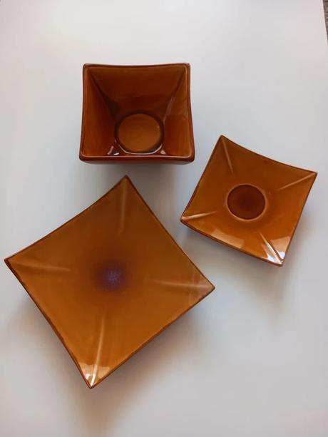 Staršia 3ks servírovacia sada po rodičoch,keramika, 