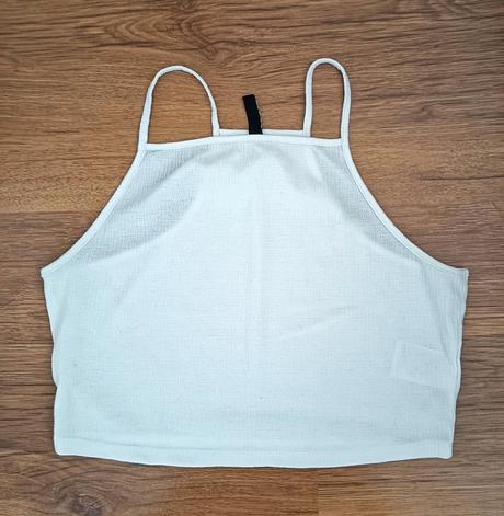 Štruktúrovaný crop top, h&m,s