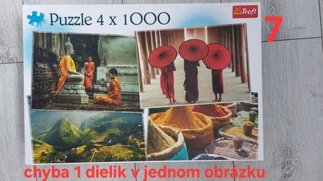 4 x 1000 ks puzzle s témou tibet,