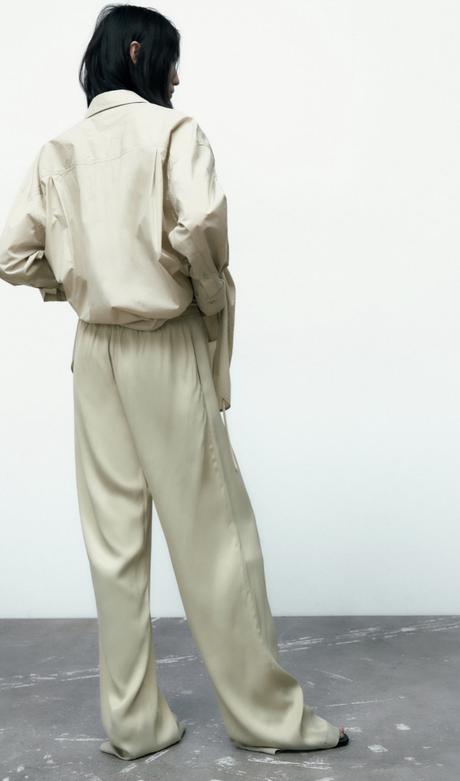 Nohavice zara v pyzamovom style c. l, zara,l