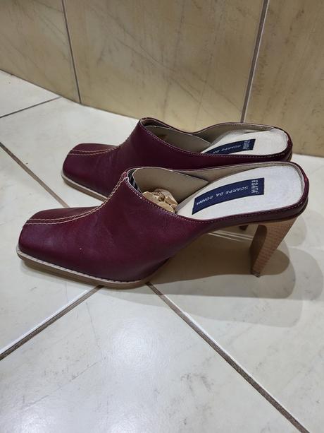 Kožené trendy mules, 38