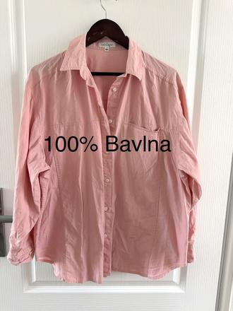 Svetloružová bavlnená košeľa catherine, xl