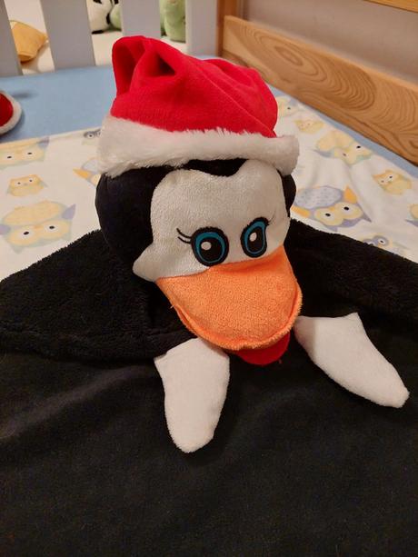 Pinguin hrejiva teplá deka/manuska 2v1 (100x80cm),