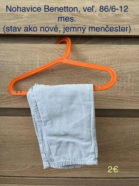 Mencestraky benetton veľ. 86/12-18 mes., benetton,86