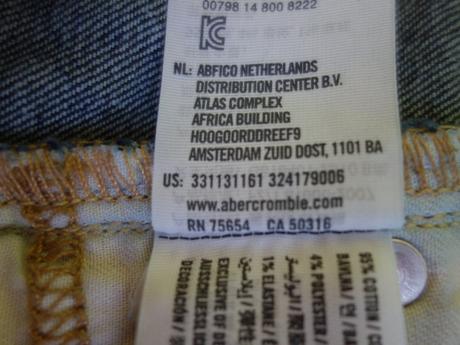 Pánske rifle hollister, veľ.34/32, hollister,l