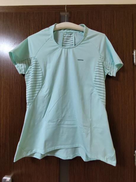 Dámske bledozelené funkčné tričko veľ.l quechua,, quechua,l