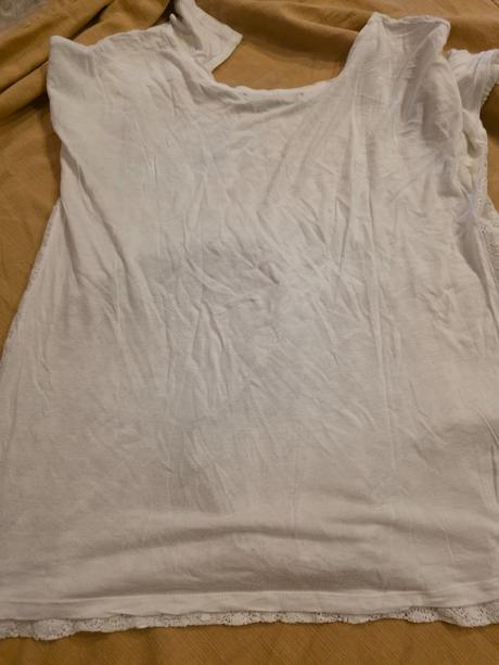 Biele krajkové tričko xxl, reserved,xxl