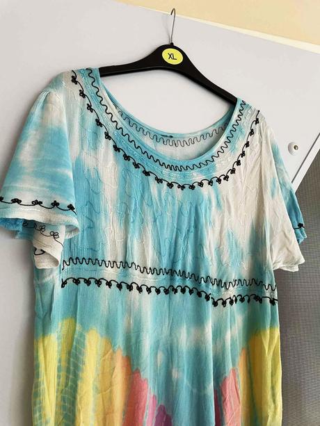 Ľahké letné batikované maxi šaty xl/xxl, xxl