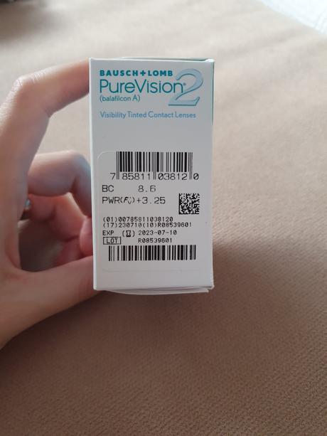 Kontaktné šošovky purevision 2 +3.25, 