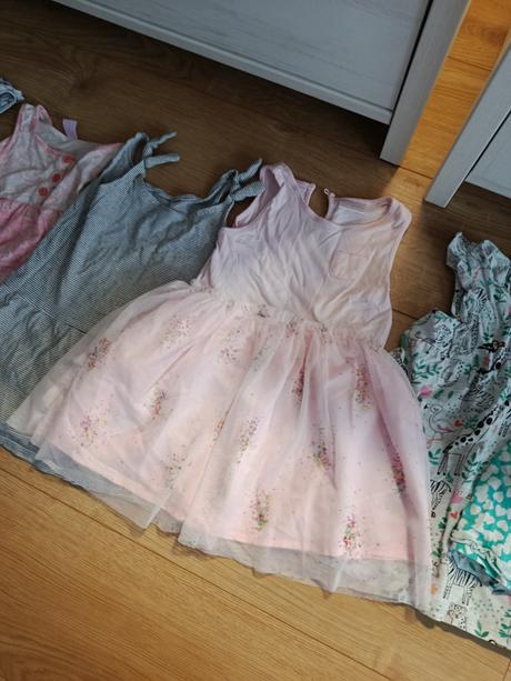 Balík šaty šatky na leto 1,5-2 roky, h&m,92