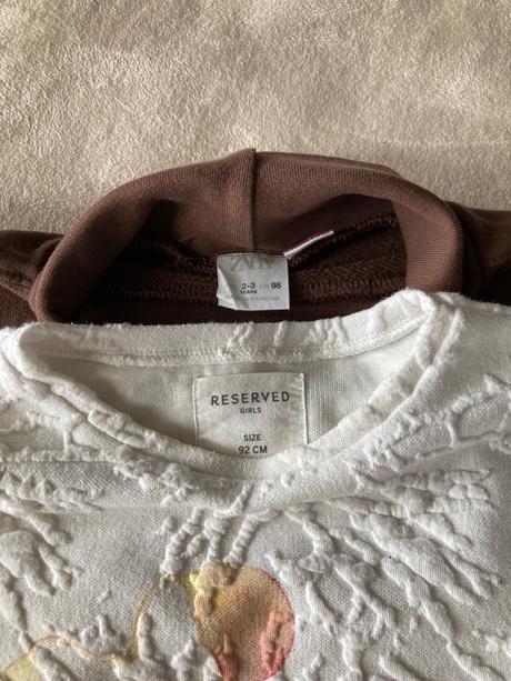 Mikinky hnedá a krémová 98, zara,98