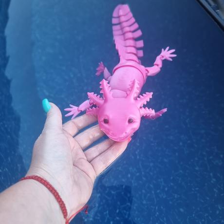 3d axolotl s pohyblivými časťami, 