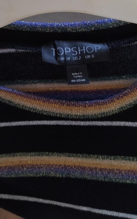 Crop top s dlhým rukávom, topshop,xs