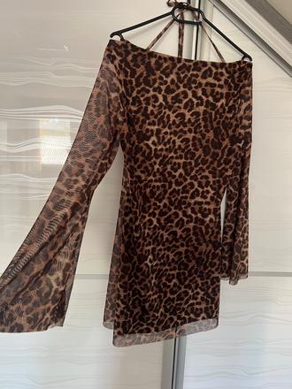 Dámske leopardie saty, m