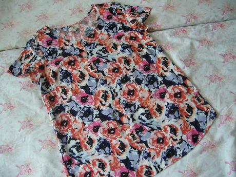 Predlžena bluzka, papaya,m