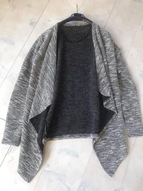 Melírovaný  buklé svetrík, xl