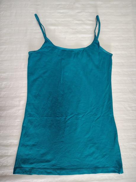 Dámsky tyrkysový elastický top, h&m, xs, h&m,xs