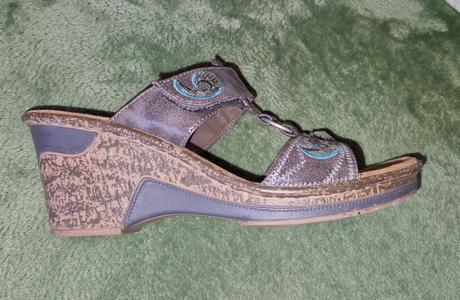 Šľapky na platforme rieker, rieker,40