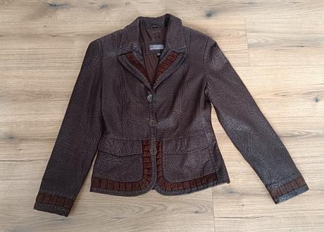 Kabátik z pravej kože, s