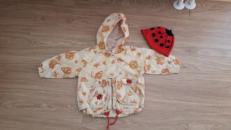 Prechodná bunda veľ.80 a nenosená čiapka, 80