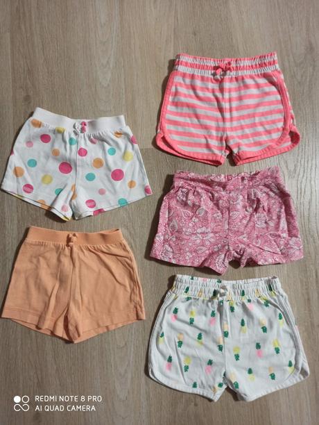 Dievčenské kraťasy 6-9 mesiacov, f&f,74