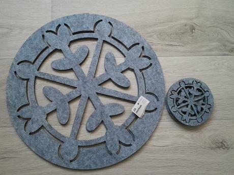 Plstená podložka pod hrniec a poháre, 