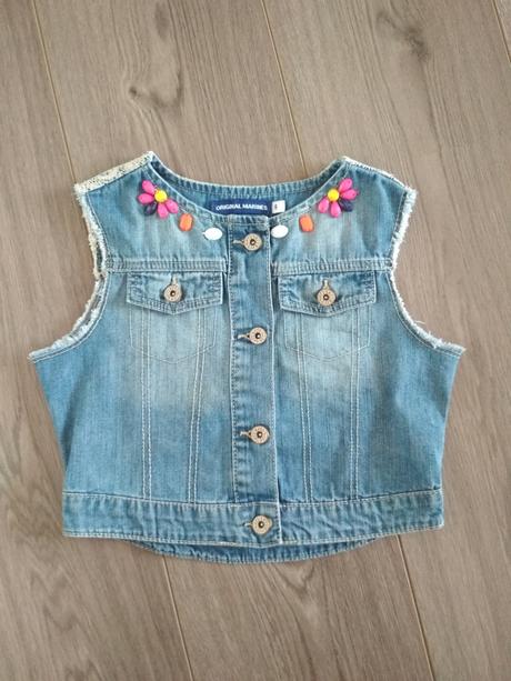 Čipkovaná riflová vestička, original marines,116