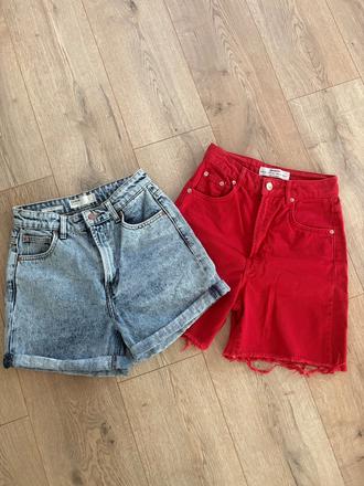 Riflové kraťasy + druhé grátis, bershka,xs