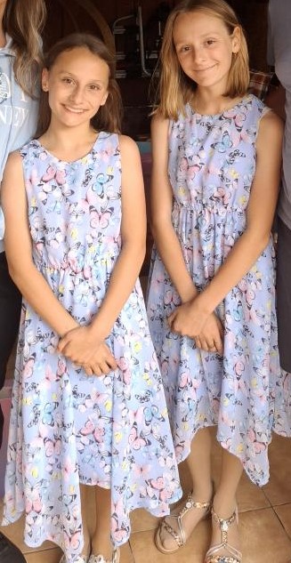 Letné šaty motýliky, h&m,140