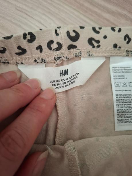 3x krátke legíny (3/4), vel. 140, h&m,140