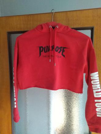 Dievčenská kropovaná mikina červenenej farby., h&m,s