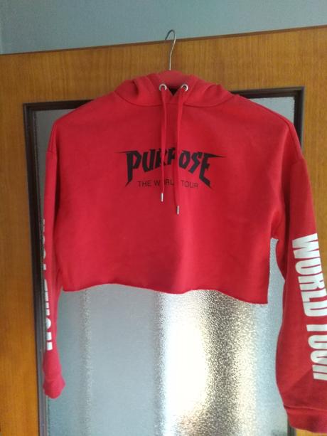 Dievčenská kropovaná mikina červenenej farby., h&m,s