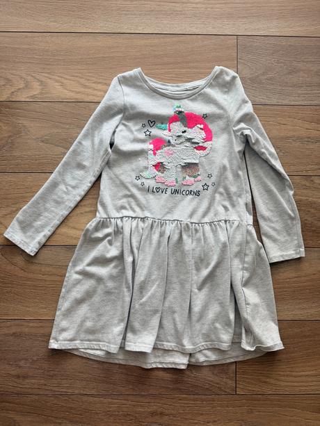 Šaty/tunika s jednorožcom, h&m,122