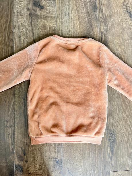 Dievčenská plyšová mikina s motívom sobíka, 122