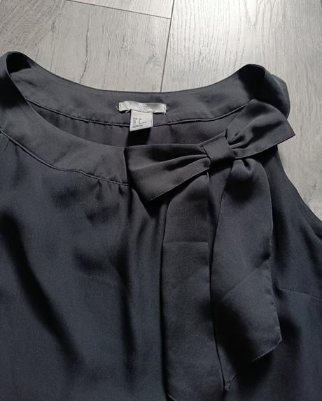 Čierne šaty s mašľou - h&m -38/m, h&m,m