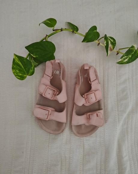 Bledoruzové sandálky/ dievčenské sandále/ sandálky, h&m,27