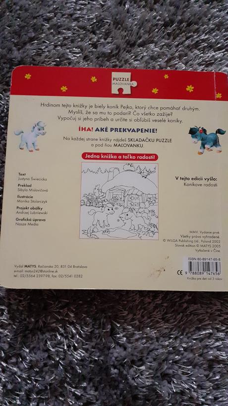 Knižka puzzle koníkove starosti,