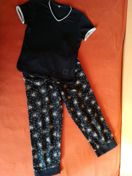 Nohavice s vysokým pásom a tričko 152-158, 158