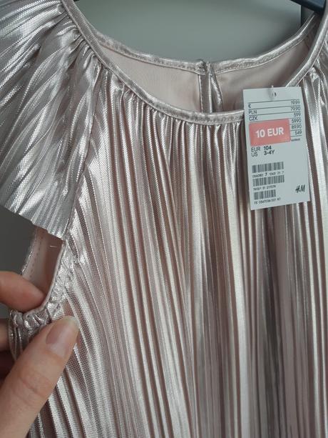 Nové plisové šaty,  veľ. 104, h&m,104