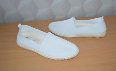 Biele slipp on topánky, veľ.39, 39