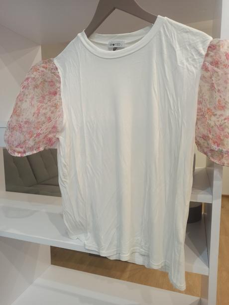 Dámske tričko s puf rukávmi, m