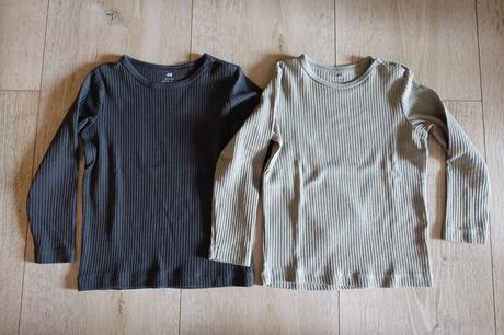 Tičká s dlhým rukávom vrúbkované, h&m,92