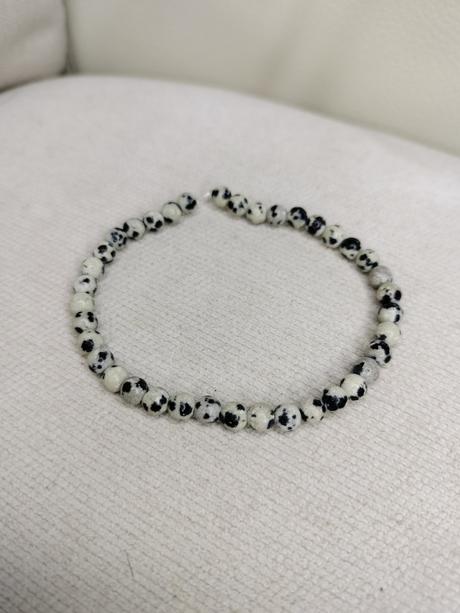 Handmade náramok z kryštálu jaspis dalmatin, 