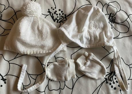 Set - čiapky 2ks + rukavičky - 3ks, 56