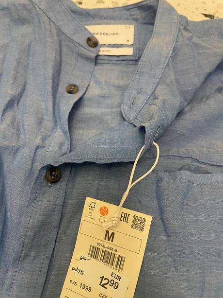 Pánska tenká košeľa, reserved,m